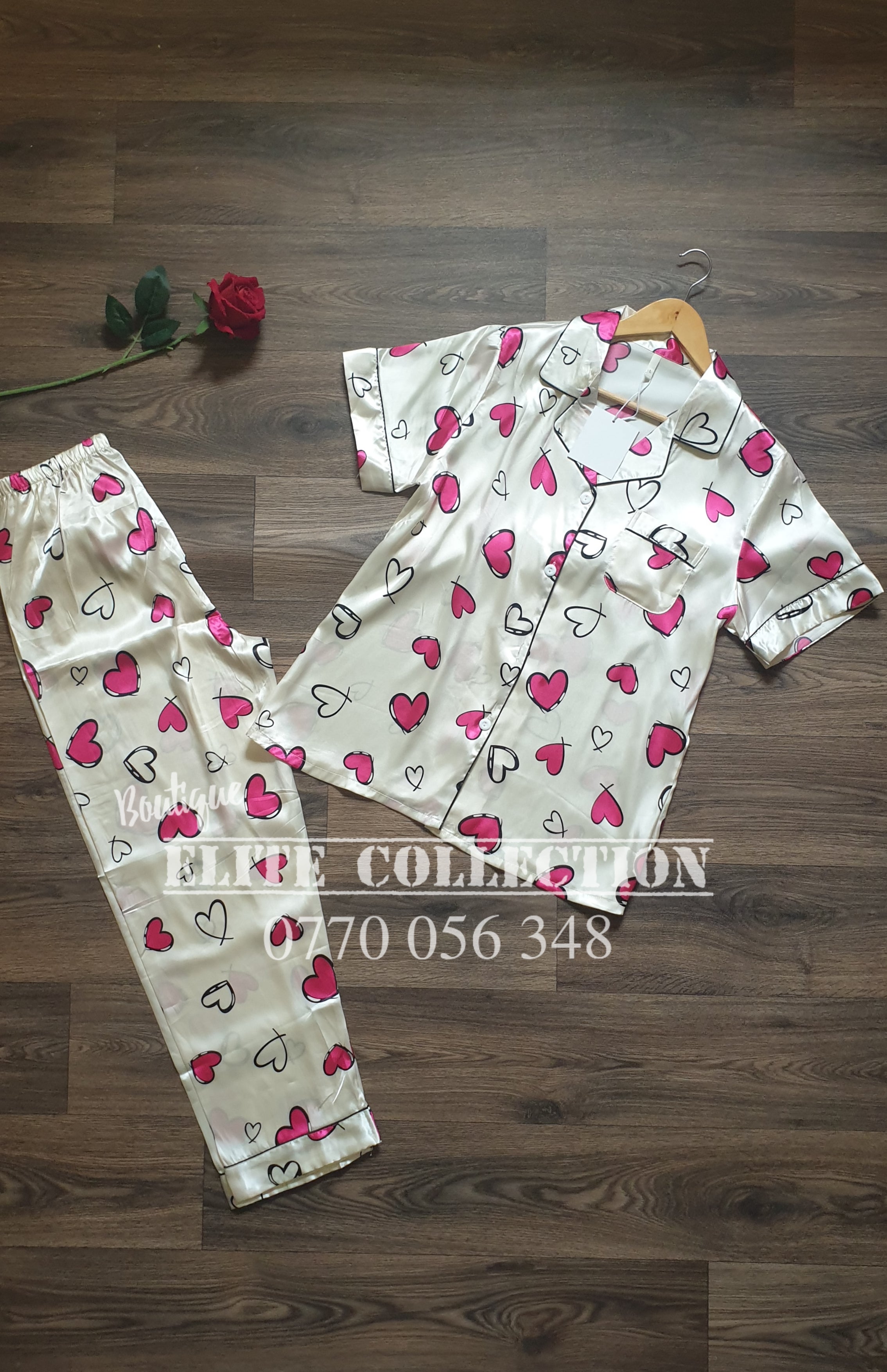 Pyjama Cœur Satin